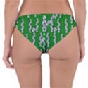 Cherry-blossoms Branch Decorative On A Field Of Fern Reversible Hipster Bikini Bottoms View4