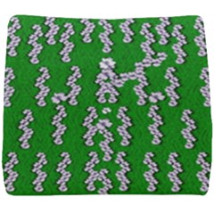 Cherry-blossoms Branch Decorative On A Field Of Fern Seat Cushion by pepitasart