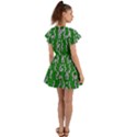 Cherry-blossoms Branch Decorative On A Field Of Fern Flutter Sleeve Wrap Dress View2