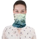 Turquoise Floral Adult Bandana Face Mask View1