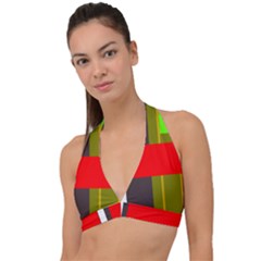 Serippy Halter Plunge Bikini Top by SERIPPY