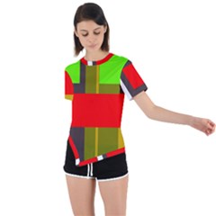 Serippy Asymmetrical Short Sleeve Sports Tee