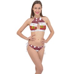 Serippy Cross Front Halter Bikini Set