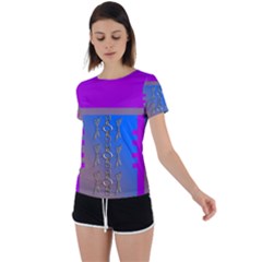 Serippy Back Circle Cutout Sports Tee