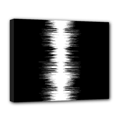 Black And White Noise, Sound Equalizer Pattern Deluxe Canvas 20  X 16  (stretched) by Casemiro