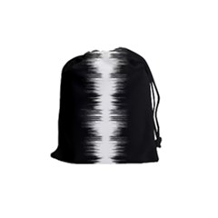 Black And White Noise, Sound Equalizer Pattern Drawstring Pouch (medium) by Casemiro