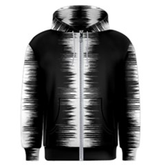 Black And White Noise, Sound Equalizer Pattern Men s Zipper Hoodie by Casemiro