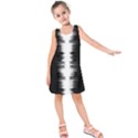 Black and white noise, sound equalizer pattern Kids  Sleeveless Dress View1