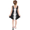 Black and white noise, sound equalizer pattern Kids  Sleeveless Dress View2