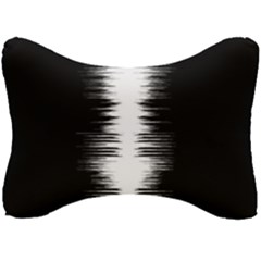 Black And White Noise, Sound Equalizer Pattern Seat Head Rest Cushion by Casemiro