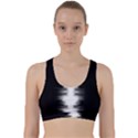 Black and white noise, sound equalizer pattern Back Weave Sports Bra View1