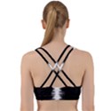 Black and white noise, sound equalizer pattern Back Weave Sports Bra View2