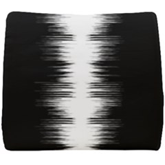 Black And White Noise, Sound Equalizer Pattern Seat Cushion by Casemiro