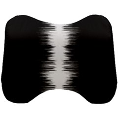 Black And White Noise, Sound Equalizer Pattern Head Support Cushion by Casemiro