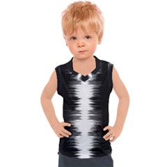 Black And White Noise, Sound Equalizer Pattern Kids  Sport Tank Top