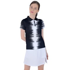 Black And White Noise, Sound Equalizer Pattern Women s Polo Tee