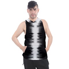 Black And White Noise, Sound Equalizer Pattern Men s Sleeveless Hoodie