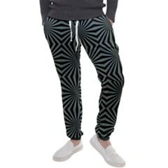 Geometric Pattern, Army Green And Black Lines, Regular Theme Men s Jogger Sweatpants by Casemiro