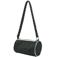 Geometric Pattern, Army Green And Black Lines, Regular Theme Mini Cylinder Bag by Casemiro