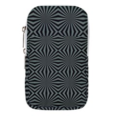 Geometric Pattern, Army Green And Black Lines, Regular Theme Waist Pouch (large) by Casemiro