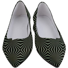 Geometric Pattern, Army Green And Black Lines, Regular Theme Women s Block Heels  by Casemiro