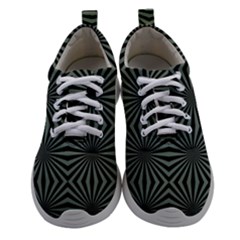 Geometric Pattern, Army Green And Black Lines, Regular Theme Athletic Shoes