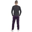 White and pink hearts at black, vector handrawn hearts pattern Men s Jogger Sweatpants View2