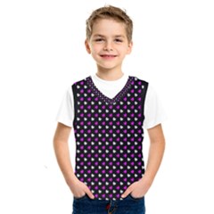 White And Pink Hearts At Black, Vector Handrawn Hearts Pattern Kids  Sportswear by Casemiro