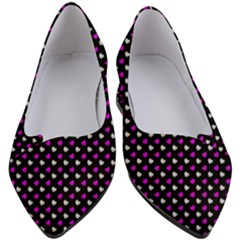 White And Pink Hearts At Black, Vector Handrawn Hearts Pattern Women s Block Heels  by Casemiro