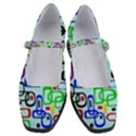 60 s style retro pattern, vintage ovals at pastel blue Women s Mary Jane Shoes View1