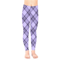 Pastel Purple And Steel Black Lines Pattern, Retro Tartan, Classic Plaid Kids  Leggings by Casemiro