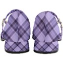 Pastel purple and steel black lines pattern, retro tartan, classic plaid Women s Mary Jane Shoes View4