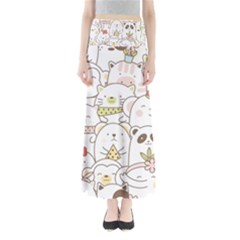 Cute-baby-animals-seamless-pattern Full Length Maxi Skirt by Sobalvarro