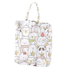 Cute-baby-animals-seamless-pattern Giant Grocery Tote