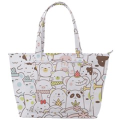 Cute-baby-animals-seamless-pattern Back Pocket Shoulder Bag 