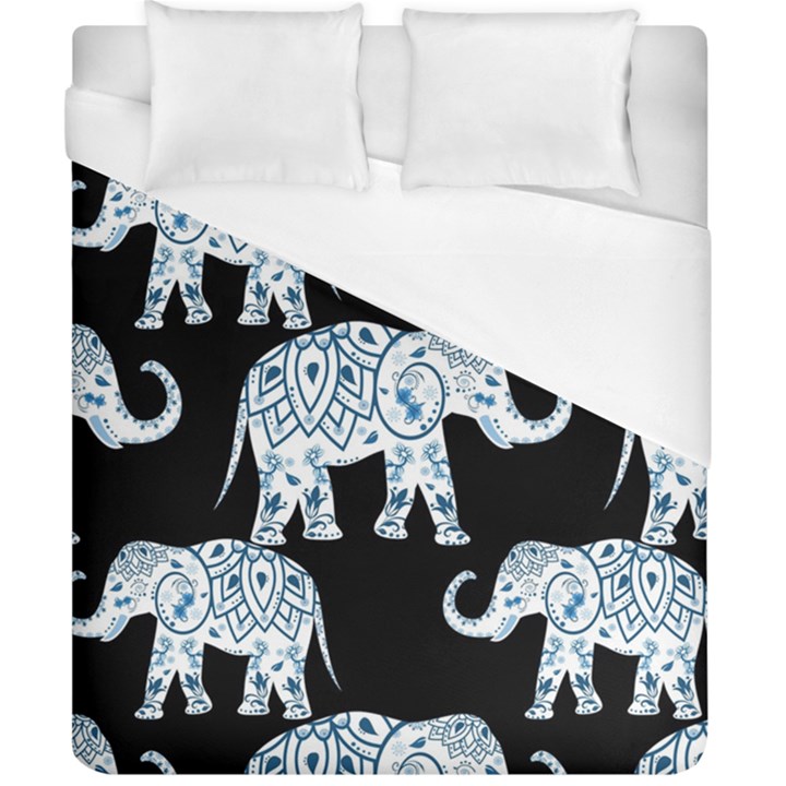 Elephant-pattern-background Duvet Cover (California King Size)