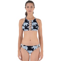 Elephant-pattern-background Perfectly Cut Out Bikini Set by Sobalvarro