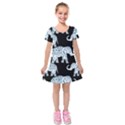 Elephant-pattern-background Kids  Short Sleeve Velvet Dress View1