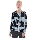 Elephant-pattern-background Velour Zip Up Jacket View1