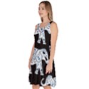 Elephant-pattern-background Knee Length Skater Dress With Pockets View2