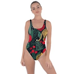 Seamless-pattern-with-leopards-and-roses-vector Bring Sexy Back Swimsuit by Sobalvarro