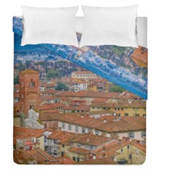 Lucca Historic Center Aerial View Duvet Cover Double Side (queen Size) by dflcprintsclothing