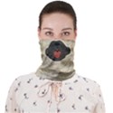 Dirty Beige Cute Pug Face Mask Covering Bandana for Adults View4