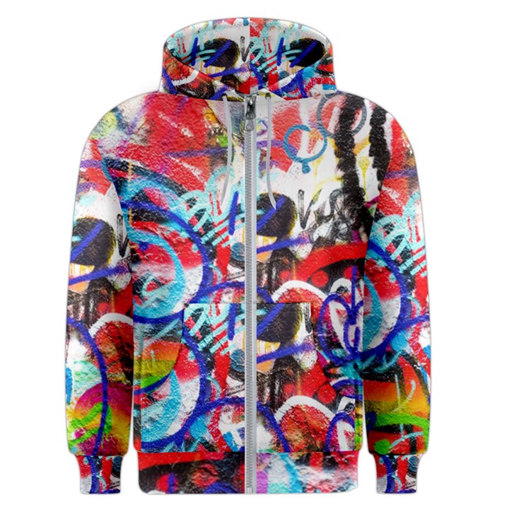 Crazy Grafitti Men s Zipper Hoodie