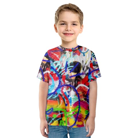 Crazy Grafitti Kids  Sport Mesh Tee by essentialimage