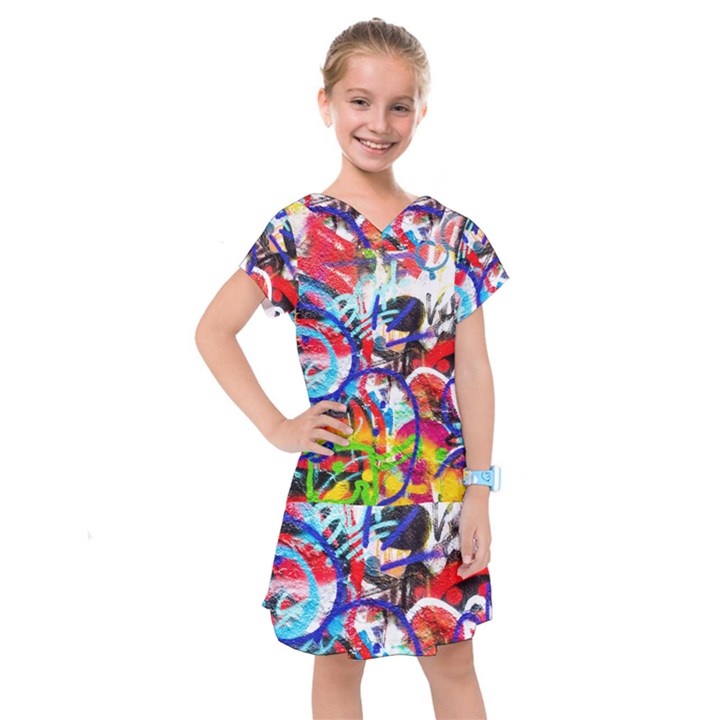 Crazy Grafitti Kids  Drop Waist Dress