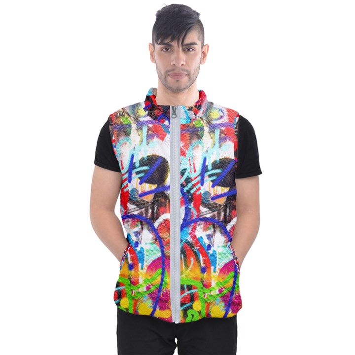 Crazy Grafitti Men s Puffer Vest