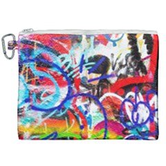 Crazy Grafitti Canvas Cosmetic Bag (xxl) by essentialimage