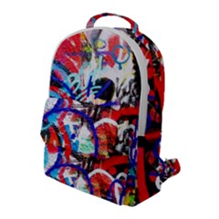 Crazy Grafitti Flap Pocket Backpack (large) by essentialimage