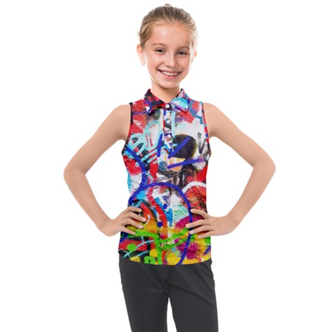 Crazy Grafitti Kids  Sleeveless Polo Tee by essentialimage